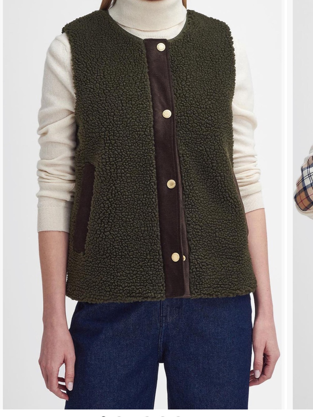 Barbour Dulsie high pile Fleece Teddy Sherpa Vest NWT size 8